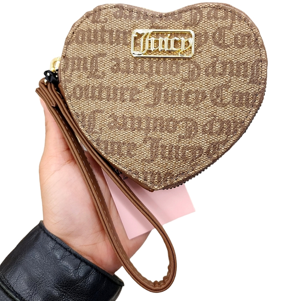 💎Juicy Couture Brown Heart Wristlet Coin Purse💎